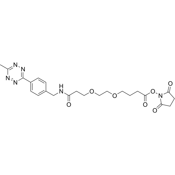 Me-Tet-PEG2-NHS结构式