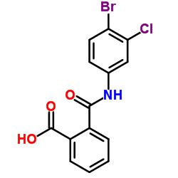 2-[(4-bromo-3-chloroanilino)carbonyl]benzoic acid结构式