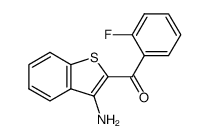 3-amino-2-(2-fluorobenzoyl)benzothiophene Structure