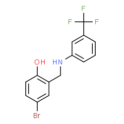 4-BROMO-2-([3-(TRIFLUOROMETHYL)ANILINO]METHYL)BENZENOL Structure