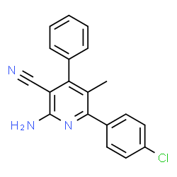 2-Amino-6-(4-chlorophenyl)-5-methyl-4-phenylnicotinonitrile picture