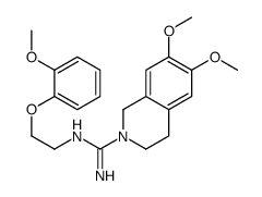 6,7-dimethoxy-N'-[2-(2-methoxyphenoxy)ethyl]-3,4-dihydro-1H-isoquinoline-2-carboximidamide结构式