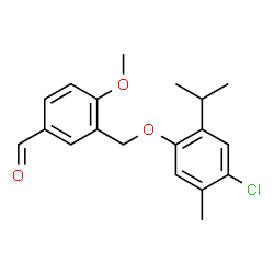 3-(4-CHLORO-2-ISOPROPYL-5-METHYL-PHENOXYMETHYL)-4-METHOXY-BENZALDEHYDE Structure