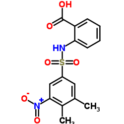 2-(3,4-Dimethyl-5-nitro-benzenesulfonylamino)-benzoic acid结构式