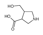 4-(hydroxymethyl)pyrrolidine-3-carboxylic acid结构式