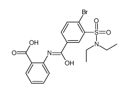 2-[[4-bromo-3-(diethylsulfamoyl)benzoyl]amino]benzoic acid结构式