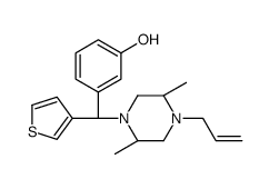 3-[(S)-[(2S,5R)-2,5-dimethyl-4-prop-2-enylpiperazin-1-yl]-thiophen-3-ylmethyl]phenol Structure