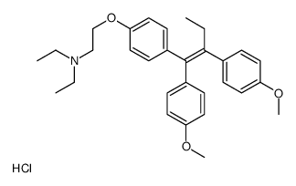 2-[4-[(Z)-1,2-bis(4-methoxyphenyl)but-1-enyl]phenoxy]-N,N-diethylethanamine,hydrochloride Structure