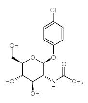 4-氯苯基-2-乙酰氨基-2-脱氧-Β-D-葡萄糖苷结构式