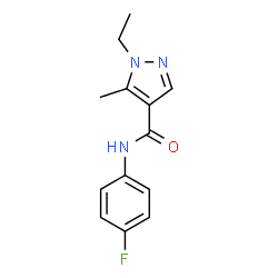 1H-Pyrazole-4-carboxamide,1-ethyl-N-(4-fluorophenyl)-5-methyl-(9CI) Structure