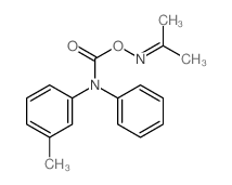 (propan-2-ylideneamino) N-(3-methylphenyl)-N-phenyl-carbamate结构式