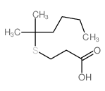 3-(2-methylhexan-2-ylsulfanyl)propanoic acid结构式