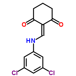 2-(((3,5-DICHLOROPHENYL)AMINO)METHYLENE)CYCLOHEXANE-1,3-DIONE Structure