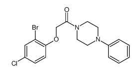 2-(2-bromo-4-chlorophenoxy)-1-(4-phenylpiperazin-1-yl)ethanone Structure