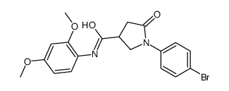 1-(4-bromophenyl)-N-(2,4-dimethoxyphenyl)-5-oxopyrrolidine-3-carboxamide Structure