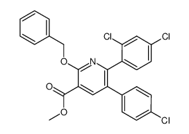 2-Benzyloxy-5-(4-chloro-phenyl)-6-(2,4-dichloro-phenyl)-nicotinic acid methyl ester Structure