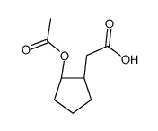 2-[(1S,2R)-2-acetyloxycyclopentyl]acetic acid结构式