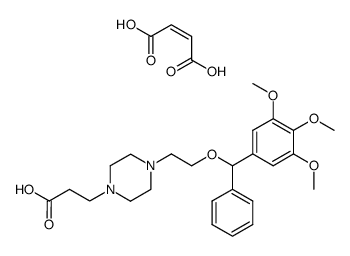 3-(4-{2-[Phenyl-(3,4,5-trimethoxy-phenyl)-methoxy]-ethyl}-piperazin-1-yl)-propionic acid; compound with (Z)-but-2-enedioic acid Structure