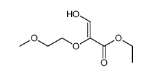 ethyl 3-hydroxy-2-(2-methoxyethoxy)prop-2-enoate结构式