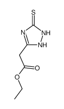 ethyl 2-(5-Mercapto-1H-1,2,4-triazol-3-yl)acetate结构式