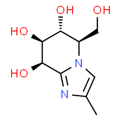 Imidazo[1,2-a]pyridine-6,7,8-triol, 5,6,7,8-tetrahydro-5-(hydroxymethyl)-2-methyl-, (5R,6R,7S,8R)- (9CI)结构式