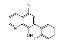 5-chloro-7-(2-fluorophenyl)quinolin-8-ol结构式