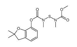 2,4-Dimethyl-5-oxo-2,4-diaza-3-thia-6-oxaheptanoic acid 2,2-dimethyl-2,3-dihydrobenzofuran-7-yl ester structure