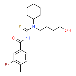 3-bromo-N-{[cyclohexyl(4-hydroxybutyl)amino]carbonothioyl}-4-methylbenzamide结构式