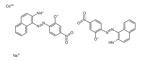 sodium bis[2-[(2-amino-1-naphthyl)azo]-5-nitrophenolato(2-)]cobaltate(1-) Structure