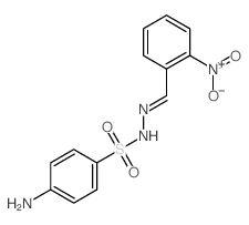 4-amino-N-[(2-nitrophenyl)methylideneamino]benzenesulfonamide structure