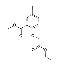 methyl 2-(2-ethoxy-2-oxoethoxy)-5-iodobenzoate结构式