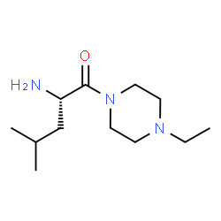 Piperazine, 1-[(2S)-2-amino-4-methyl-1-oxopentyl]-4-ethyl- (9CI) structure