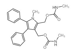 1-Methyl-2,3-diphenyl-4,5-bis(hydroxymethyl)pyrrole bis(N-methylcarbamate) structure