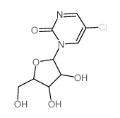 2(1H)-Pyrimidinone, 5-chloro-1-b-D-ribofuranosyl- structure