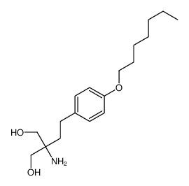 2-amino-2-[2-(4-heptoxyphenyl)ethyl]propane-1,3-diol结构式