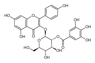 kaempferol-3-O-(2''-O-galloyl)-β-D-glucopyranoside Structure