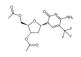 3',5'-di-O-acetyl-5-(trifluoromethyl)-2'-deoxycytidine结构式