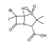 6-bromo-6-iodopenicillanic acid 1,1-dioxide Structure