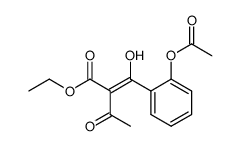 ethyl [(2-acetoxyphenyl)hydroxymethylidene]acetylacetate结构式