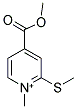 4-(METHOXYCARBONYL)-1-METHYL-2-(METHYLSULFANYL)PYRIDINIUM结构式