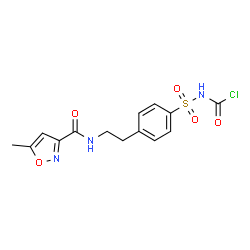 [4-(carbamoylsulphonyl)phenethyl][(5-methylisoxazol-3-yl)carbonyl]ammonium chloride structure