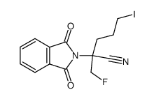 2-fluoromethyl-2-phthalimido-5-iodo-valeronitrile Structure