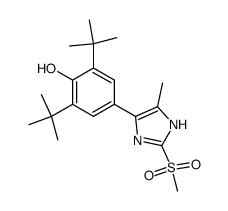 4-(3,5-di-tert-butyl-4-hydroxyphenyl)-5-methyl-2-methylsulfonylimidazole结构式