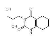 2,4(1H,3H)-Quinazolinedione,3-(2,3-dihydroxypropyl)-5,6,7,8-tetrahydro-结构式