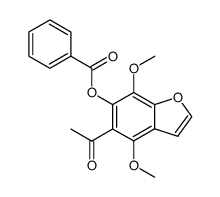 (5-Acetyl-4,7-dimethoxy-6-benzofuranyl)-benzoat Structure