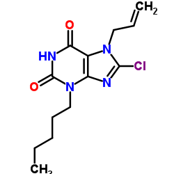 7-Allyl-8-chloro-3-pentyl-3,7-dihydro-1H-purine-2,6-dione结构式