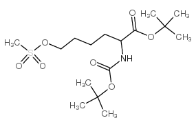 TERT-BUTYL 2-((TERT-BUTOXYCARBONYL)AMINO)-6-((METHYLSULFONYL)OXY)HEXANOATE Structure