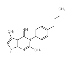 4H-Pyrrolo[2,3-d]pyrimidin-4-imine,3-(4-butylphenyl)-3,7-dihydro-2,5-dimethyl- Structure