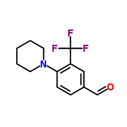 4-PIPERIDIN-1-YL-3-TRIFLUOROMETHYL-BENZALDEHYDE structure