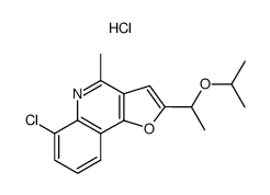 6-Chloro-2-(1-isopropoxy-ethyl)-4-methyl-furo[3,2-c]quinoline; hydrochloride Structure